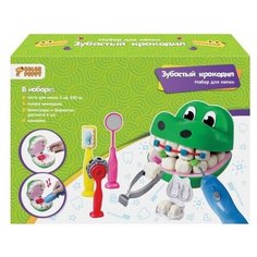Набор для лепки "Зубастый крокодил", тесто 250г, аксессуары Color Puppy