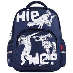 Рюкзак BrunoVisconti® классический синий с эргономичной спинкой «ХИП-ХОП» Арт. 12-002-077/02