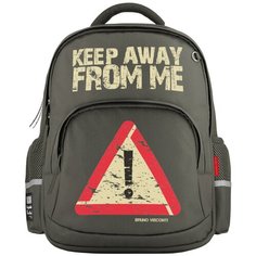 Рюкзак BrunoVisconti® классический темно-серый с эргономичной спинкой «держи дистанцию» Арт. 12-002-155/06