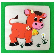 Мозаика-вкладыш Бычок, 4 дет Крона