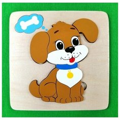 Мозаика-вкладыш Собачка, 6 дет Крона