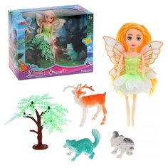 Игр. набор "На прогулке" в компл. кукла, предметов 5шт, кор. Наша Игрушка