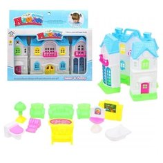 Домик складной с аксесс., в компл.12 предм., кор. Наша Игрушка