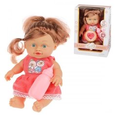 Игр. наб. "Маленькая мама", в компл. кукла 24см., пьет, писает, звук, предм. 1шт., эл.пит. AG13х3шт. вх. в компл., кор. Наша Игрушка