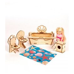 Конструктор теремок Мебель для кукол 10-15 см Ванная "Ракушки"