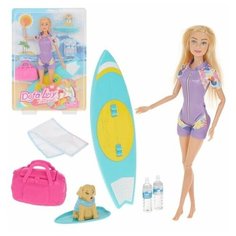 Игр. наб. Defa Lucy "Пляжный отдых", в компл. кукла 29см, предм. 6шт., блистер