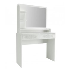 Туалетный столик с зеркалом Ассоль Лайт ТСН-2 белое дерево Compass
