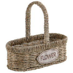 Кашпо Доляна Flower с ручкой 24 х 11 х 22 см коричневый