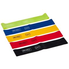 Эспандер лента 5 шт. BRADEX SF 0673 60 х 5 см зеленый/синий/желтый/красный/черный