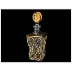 Штоф 0,8л «Ocean» (Волна) зол. Bohemia Jihlava