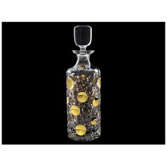 Штоф "Lisboa" золотые шары 750мл Bohemia Jihlava