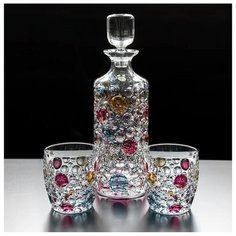 Штоф «Lisboa» цветные шары хр Bohemia Jihlava