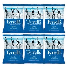 Чипсы Tyrrells картофельные Морская соль слабосоленые, 6 уп. по 150 г