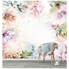 F12203 Фотообои Флизелиновые с виниловым покрытием, "Цветы" 300 x 270 см Barton Wallpapers