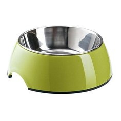 Миска для животных SUPER DESIGN на меламиновой подставке лайм 0,16л
