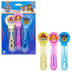 Мыльные пузыри 1Toy Щенячий патруль, колба с кругляшом, 3 шт*38 мл (Т19930)
