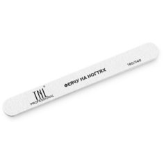 TNL PROFESSIONAL TNL, пилка для ногтей узкая с надписью "феячу на ногтях" (180/240)