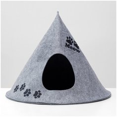 Домик для животных ЗООНИК из войлока, "Вигвам Meow, ", 53*41*53 см