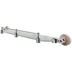 Полка стеклянная с бортиком WasserKraft Nau-7700 K-7744, хром