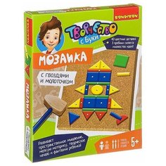 Набор для творчества BONDIBON. Мозаика с гвоздями и молоточком 2