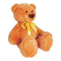 Мягкая игрушка СмолТойс Мишка бежевый с жёлтым бантиком 65 см