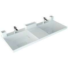 Раковина двойная Andrea Sozvezdie (120 см, прямоугольная, без стаканов)