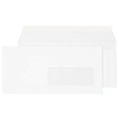 Конверт почтовый E65 Packpost Ecopost (110х220, 80г, стрип) белый, прав.окно, 1000шт.