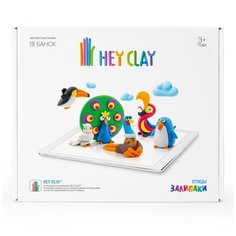 Пластилин легкий Hey Clay "Птицы", 18 банок