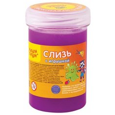 Лизун Мульти-Пульти с игрушкой, 200 мл фиолетовый