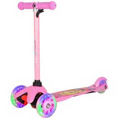 Самокат City-Ride Мила с 3D-эффектом колеса PU 110/76 розовый