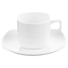 Чайная пара Wilmax, чашка фарфоровая 200мл + блюдце (WL-993003)