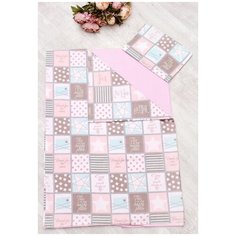 Постельное белье 1.5-спальное Amarobaby Time to Sleep, бязь, 1 наволочка 50 х 70 см, розовый/пэчворк