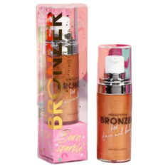 Beauty Fox Бронзер-хайлайтер для лица и тела Glitter bomb Born Sparkle №1 розовое золото