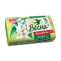 Мыло туалетное 90 г весна "Жасмин и зелёный чай", ГОСТ, 6084, 9 шт.