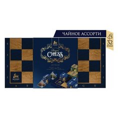 Чай RICHARD "Royal Chess", подарочный набор в форме шахматной доски, 32 пирамидки по 1,7 г, 100831, 1 шт.