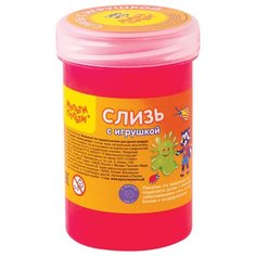 Лизун Мульти-Пульти с игрушкой, 200 мл розовый