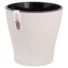 Горшок Альтернатива с вставкой, с автополивом Лея, 19 х 18.5 см бежевый Alternativa