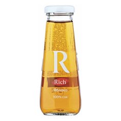 Сок RICH (Рич) 0,2 л, яблоко, подходит для детского питания, стеклянная бутылка, 1658301, 12 шт.