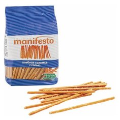 Хлебная соломка MANIFESTO, с солью, 150 г, ш/к 40056, 640, 4 шт.