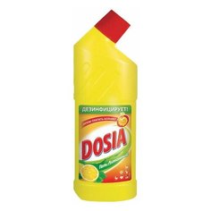 Чистящее средство 750 мл, DOSIA (Дося) "Лимон", для сантехники, дезинфицирующий и отбеливающий эффект, гель, 2 шт.