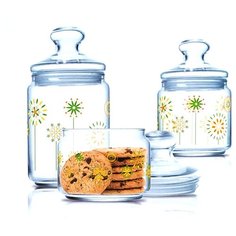 Набор банок COTTON FLOWER 3 шт. (0,5L+0,75L+1L) ОАЭ 73079 Luminarc