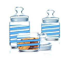 Набор банок SPIRAL BLUE (0,5L+0,75L+1L) 3 шт. ОАЭ 81526 Luminarc