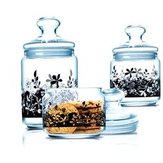 Набор банок EDEN BLACK 3 шт. (0,5L+0,75L+1L) ОАЭ 73073 Luminarc