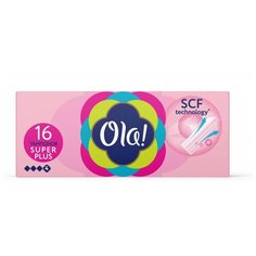 Тампоны гигиенические Ola! SUPER PLUS Шелковистая поверхность 16 шт/уп 1 уп.