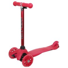 Самокат детский трехколесный ТМ City-Ride, дека: PP+нейлон, колеса PU 110/76, руль алюминиевый телескопический анодированный, цвет красный