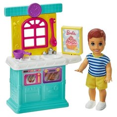 Кукла Barbie Skipper Babysitters Toddler Boy Doll and Kitchen Playset, GRP16