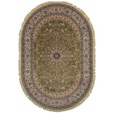 Ковер бельгийский Kover.ru BRILLIANCE V106-GRN(Oval), Вискоза 1.5x0.8