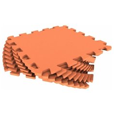 Мягкий пол универсальный Оранжевый 33*33 см, 9 деталей Eco Cover