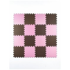 Мягкий пол универсальный Розово-коричневый 25*25 см, 16 деталей Eco Cover