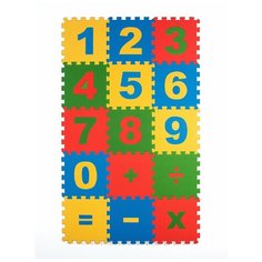 Развивающий коврик пазл "Математика" 25*25 см 15 деталей Eco Cover